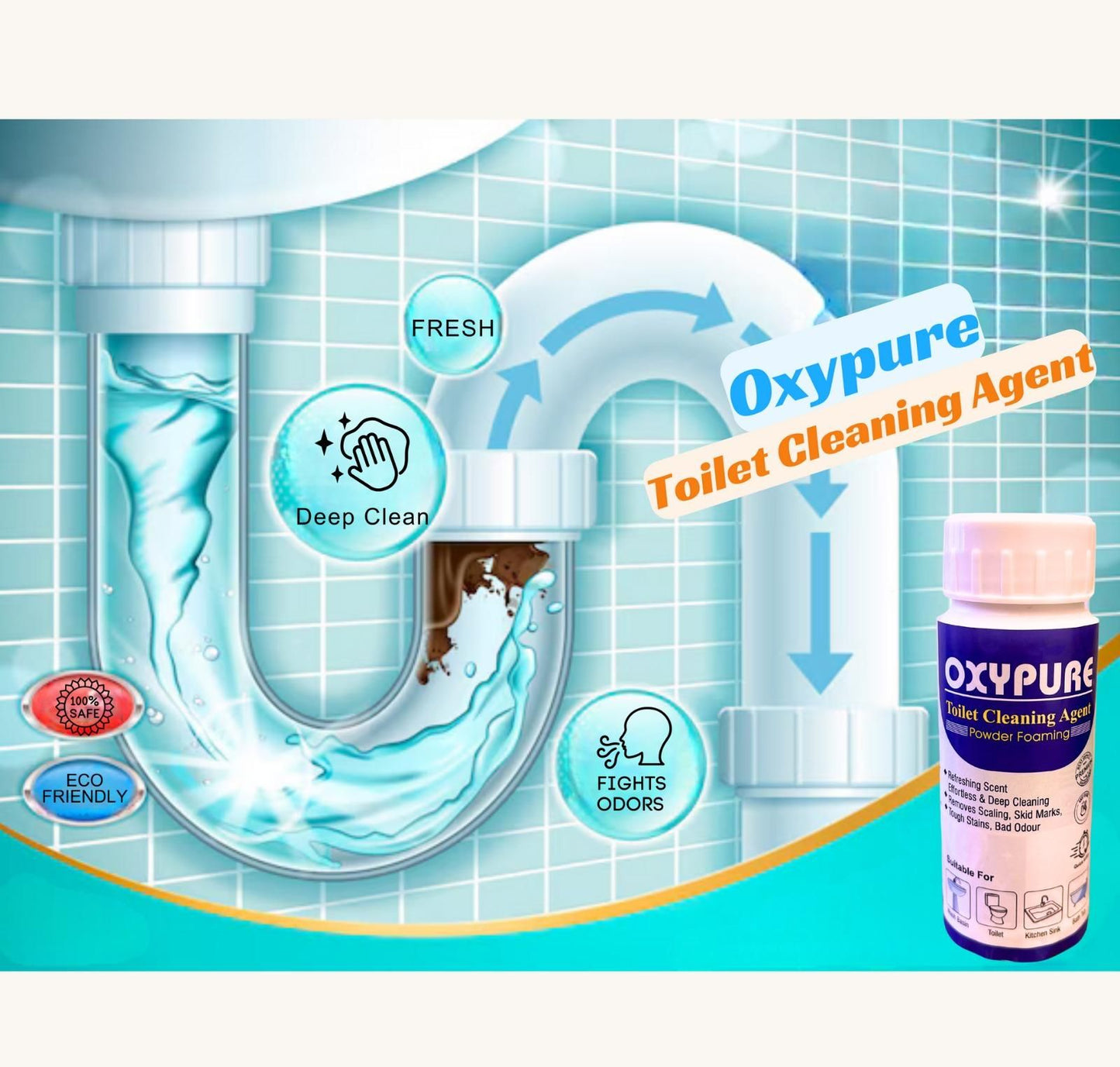 OxyPure Toilet Cleaning Agent - 100 gm (Pack of 2)